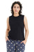 Alternative 1174 Womens Go To Crop Muscle Tank Top Black Model Front