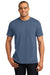 Hanes 5170 Mens EcoSmart Short Sleeve Crewneck T-Shirt Denim Blue Model Front