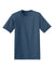 Hanes 5170 Mens EcoSmart Short Sleeve Crewneck T-Shirt Heather Blue Flat Front