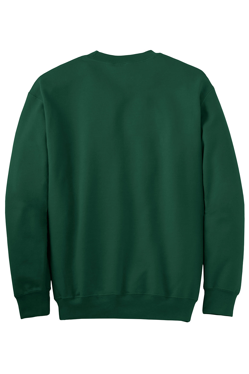 Gildan 12000/G120 Mens DryBlend Moisture Wicking Fleece Crewneck Sweatshirt Forest Green Flat Back