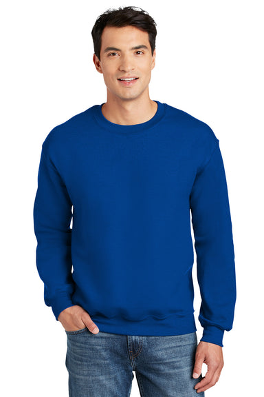 Gildan 12000/G120 Mens DryBlend Moisture Wicking Fleece Crewneck Sweatshirt Royal Blue Model Front