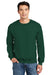 Gildan 12000/G120 Mens DryBlend Moisture Wicking Fleece Crewneck Sweatshirt Forest Green Model Front