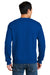 Gildan 12000/G120 Mens DryBlend Moisture Wicking Fleece Crewneck Sweatshirt Royal Blue Model Back