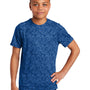 Sport-Tek Youth Digi Camo Moisture Wicking Short Sleeve Crewneck T-Shirt - True Royal Blue - NEW