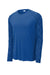 Sport-Tek ST460LS Mens Digi Camo Moisture Wicking Long Sleeve Crewneck T-Shirt True Royal Blue Flat Front