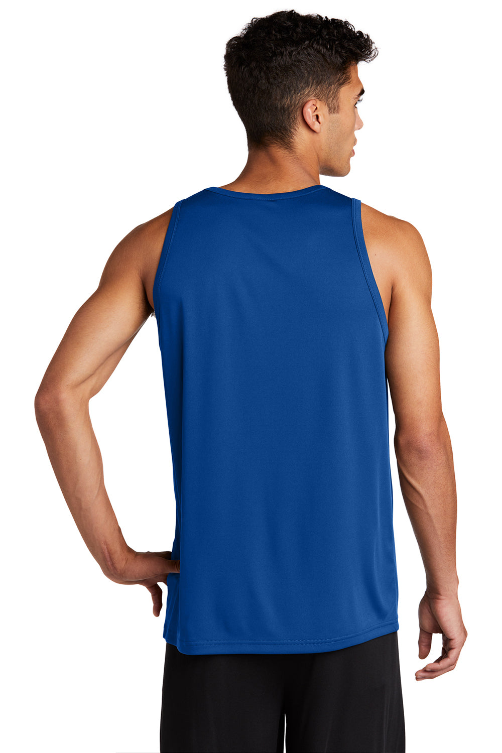 Sport-Tek ST356 Mens Competitor Moisture Wicking Tank Top True Royal Blue Model Back