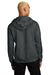 District DT1101 Mens Perfect Weight Fleece Hooded Sweatshirt Hoodie Heather Charcoal Grey Model Back