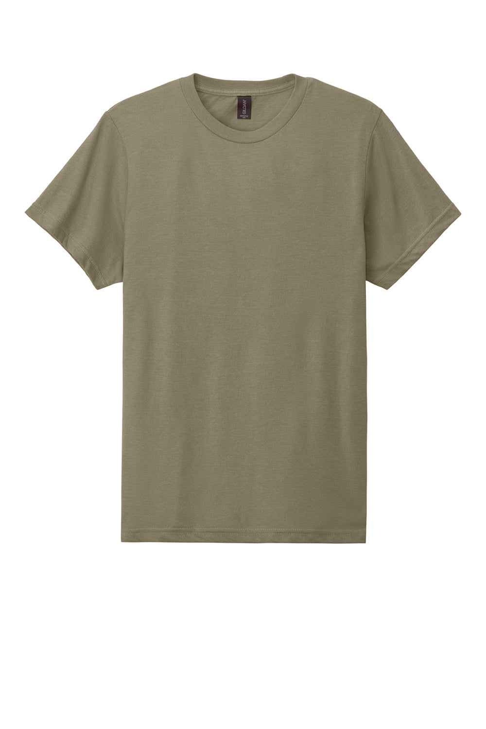 Gildan G670/67000 Mens Softstyle CVC Short Sleeve Crewneck T-Shirt Dune Mist Flat Front