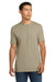 Next Level NL3600/3600 Mens Fine Jersey Short Sleeve Crewneck T-Shirt Tan Model Front