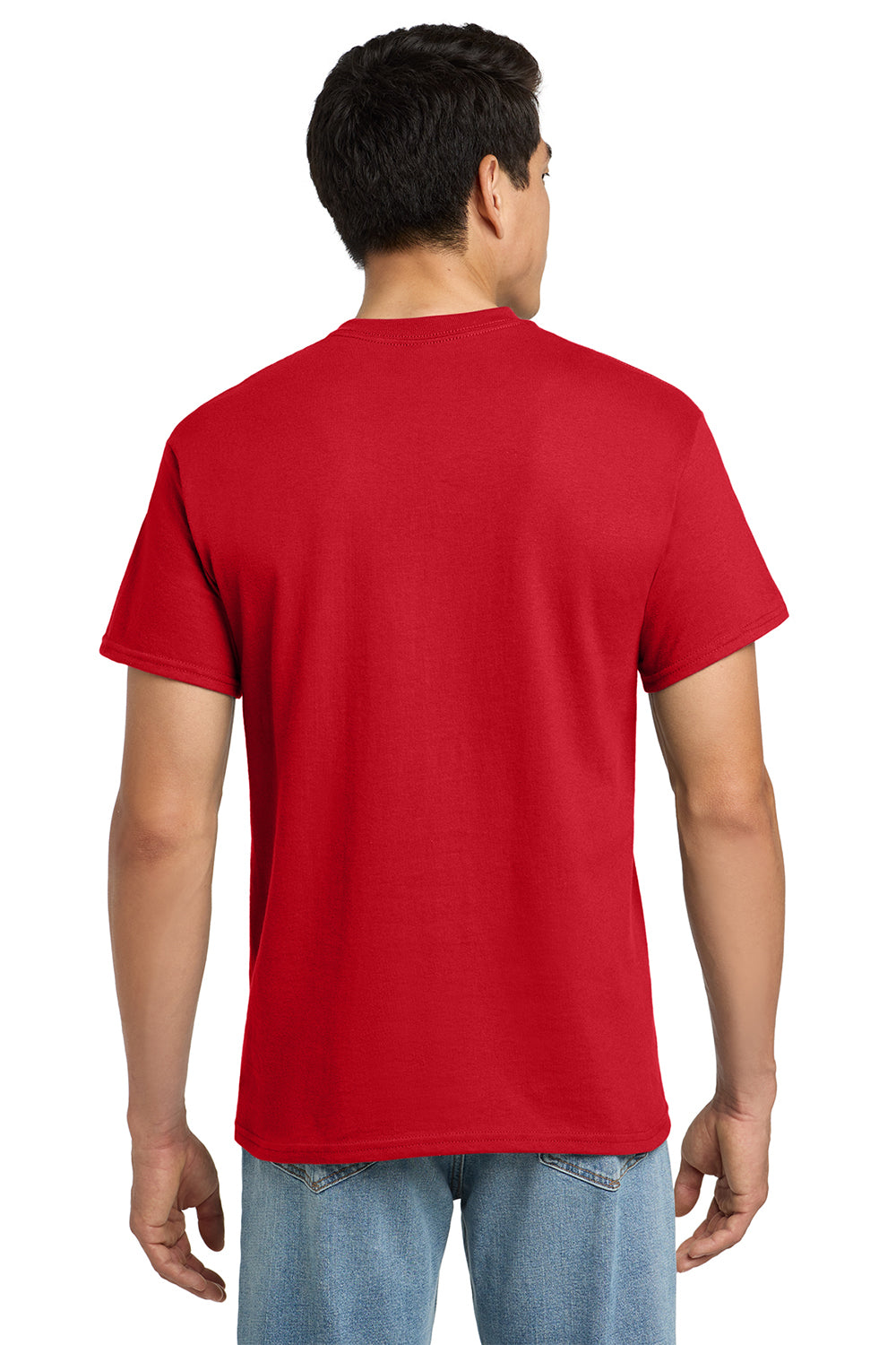 Gildan 2300/G230 Mens Ultra Short Sleeve Crewneck T-Shirt w/ Pocket Red Model Back