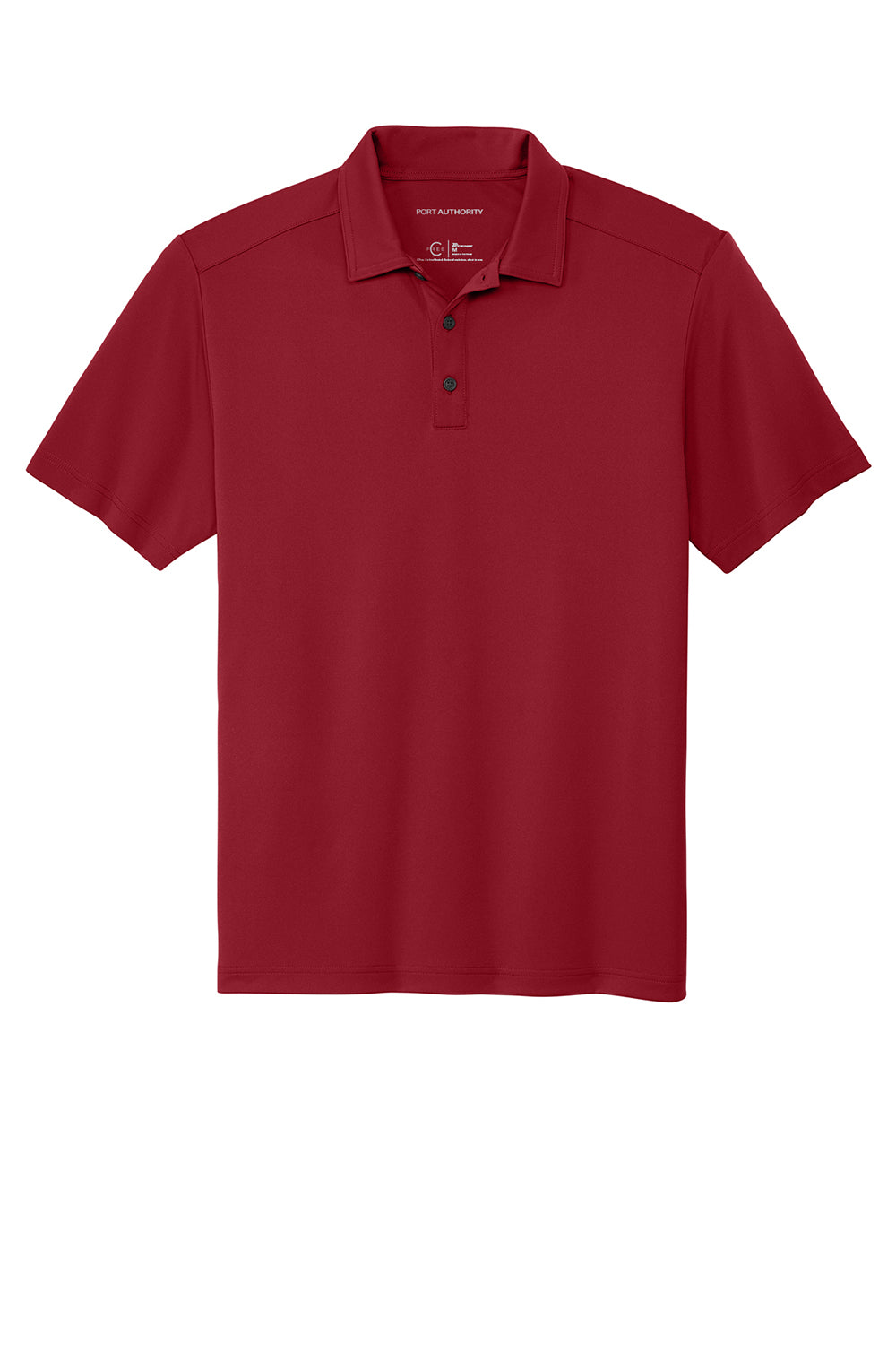 Port Authority K864 Mens C-Free Performance Moisture Wicking Short Sleeve Polo Shirt Rich Red Flat Front