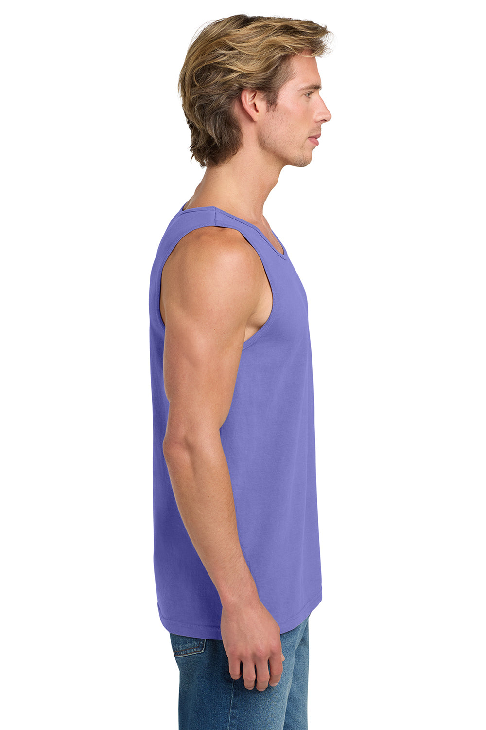 Comfort Colors 9360/C9360 Mens Tank Top Violet Purple Model Side