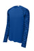 Sport-Tek ST376LS Mens Drift Camo Colorblock Moisture Wicking Long Sleeve Crewneck T-Shirt True Royal Blue Flat Front