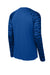 Sport-Tek ST376LS Mens Drift Camo Colorblock Moisture Wicking Long Sleeve Crewneck T-Shirt True Royal Blue Flat Back