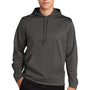 Sport-Tek Mens Sport-Wick Moisture Wicking Fleece Hooded Sweatshirt Hoodie - Iron Grey - NEW