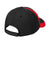 Sport-Tek STC11 Dry Zone Moisture Wicking Adjustable Hat Black/True Red Flat Back