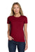 Gildan 64000L/G640L Womens Softstyle Short Sleeve Crewneck T-Shirt Antique Cherry Red Model Front