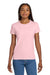 Gildan 2000L/G200L Womens Ultra Short Sleeve Crewneck T-Shirt Light Pink Model Front