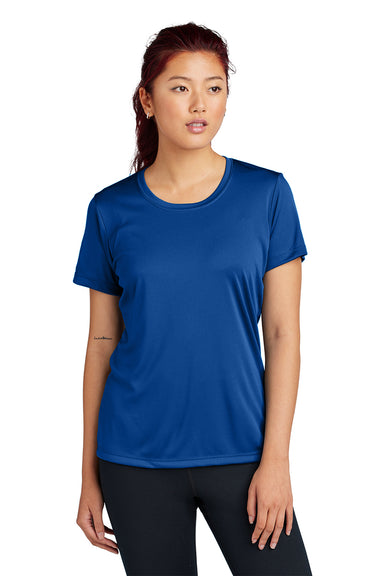 Sport-Tek LST350 Womens Competitor Moisture Wicking Short Sleeve Crewneck T-Shirt True Royal Blue Model Front