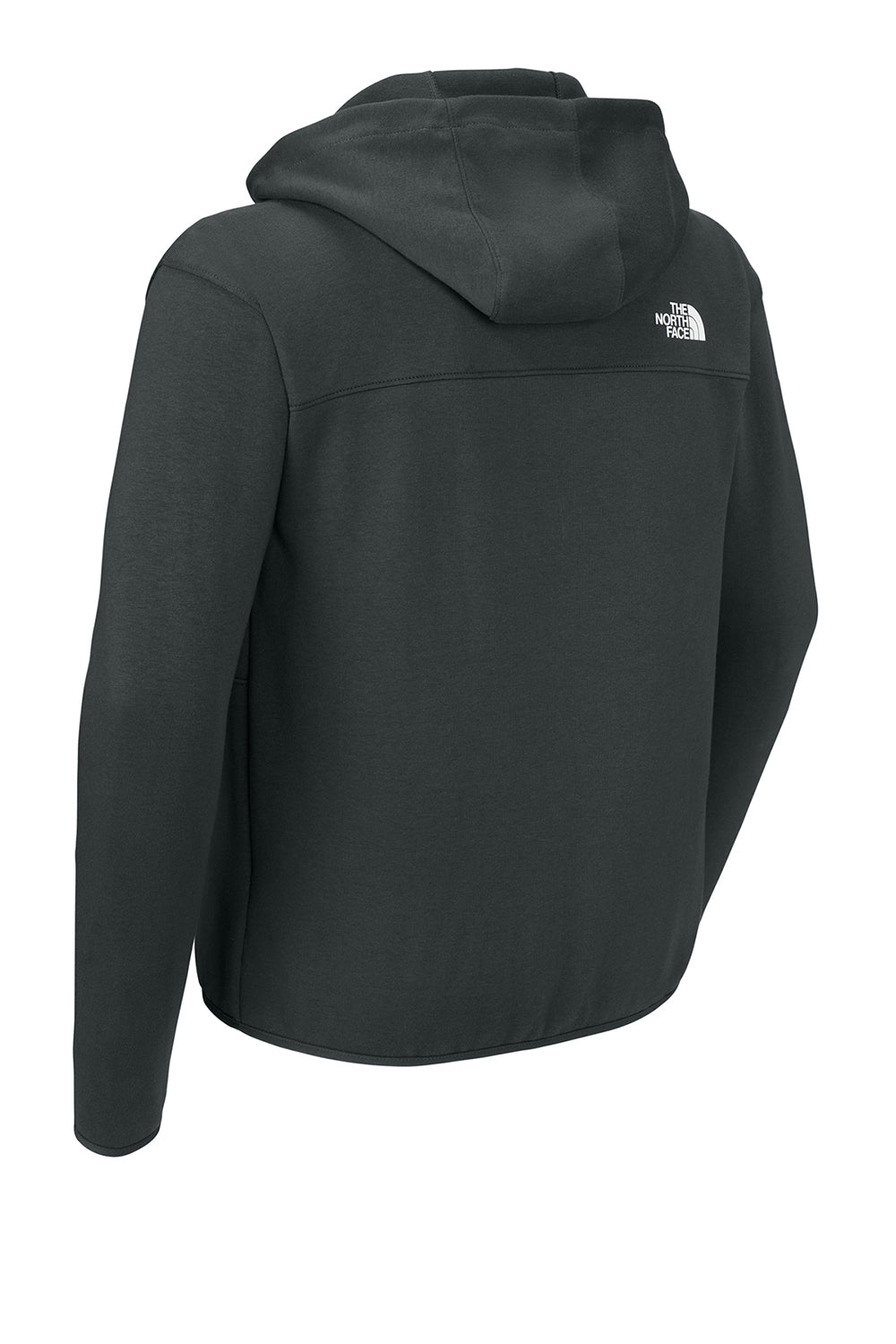 The North Face NF0A8BUS Mens Double Knit Full Zip Hooded Sweatshirt Hoodie Asphalt Grey Flat Back