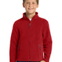 Port Authority Youth Full Zip Fleece Jacket - True Red