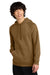 District DT7800 Mens Cloud Fleece Hooded Sweatshirt Hoodie Duck Brown Model Front