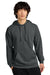 District DT7800 Mens Cloud Fleece Hooded Sweatshirt Hoodie Heather Charcoal Grey Model Front