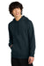 District DT7800 Mens Cloud Fleece Hooded Sweatshirt Hoodie New Navy Blue Model Front