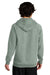 District DT7800 Mens Cloud Fleece Hooded Sweatshirt Hoodie Slate Green Model Back