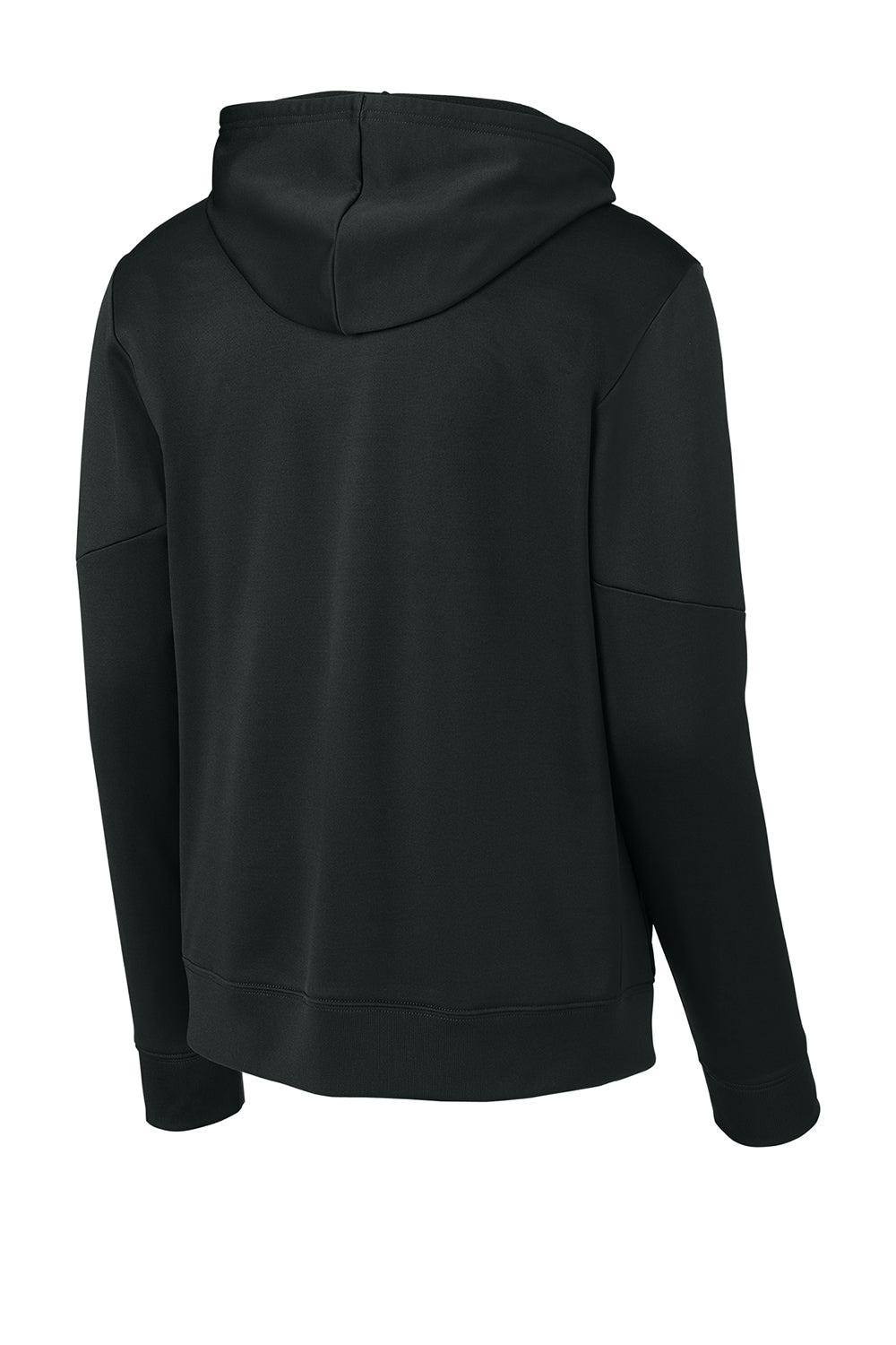 Sport-Tek ST255 Mens Sport-Wick United Fleece Hooded Sweatshirt Hoodie Black/White Flat Back