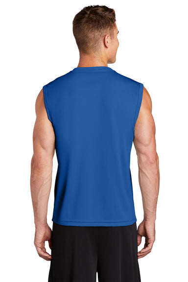 Sport-Tek ST352 Mens Competitor Moisture Wicking Tank Top True Royal Blue Model Back