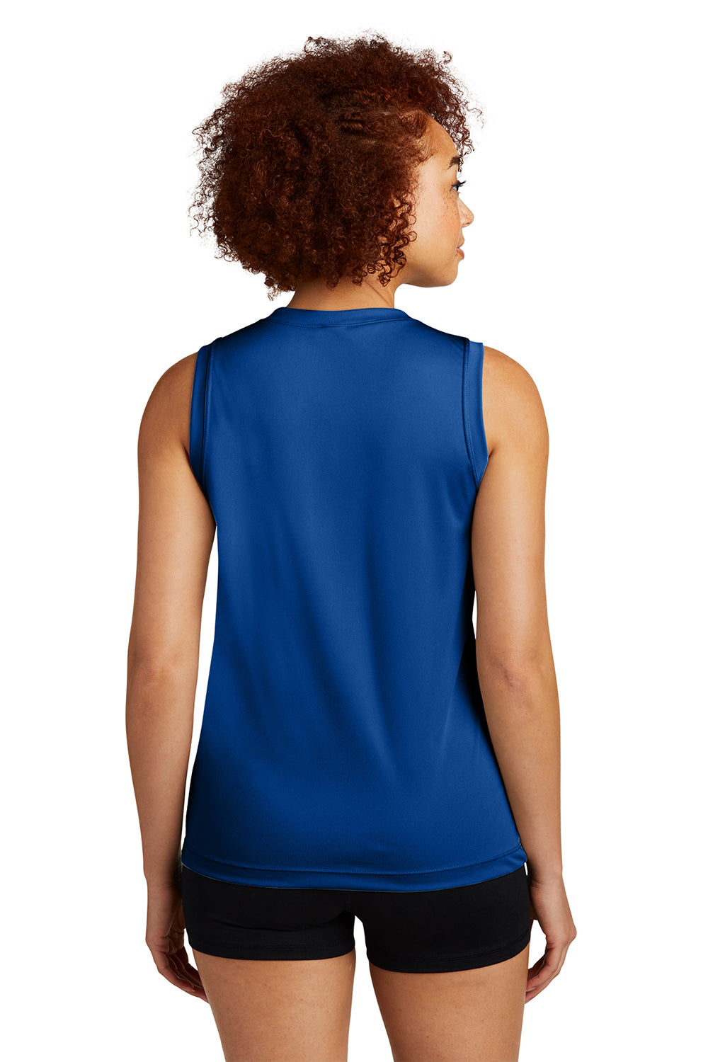 Sport-Tek LST352 Womens Competitor Moisture Wicking Tank Top True Royal Blue Model Back