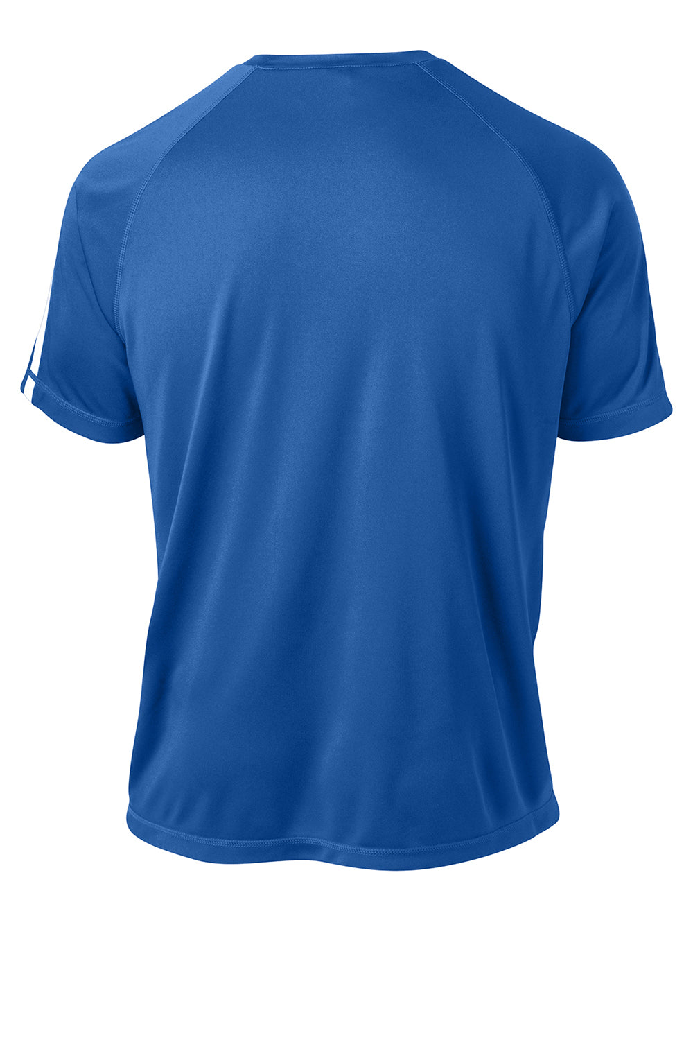 Sport-Tek ST351 Mens Competitor Moisture Wicking Short Sleeve Crewneck T-Shirt True Royal Blue/White Flat Back