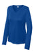 Sport-Tek LST353LS Womens Competitor Moisture Wicking Long Sleeve V-Neck T-Shirt True Royal Blue Flat Front