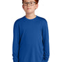 Sport-Tek Youth Competitor Moisture Wicking Long Sleeve Crewneck T-Shirt - True Royal Blue - NEW