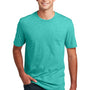 District Mens Perfect Blend Short Sleeve Crewneck T-Shirt - Heather Aqua Blue