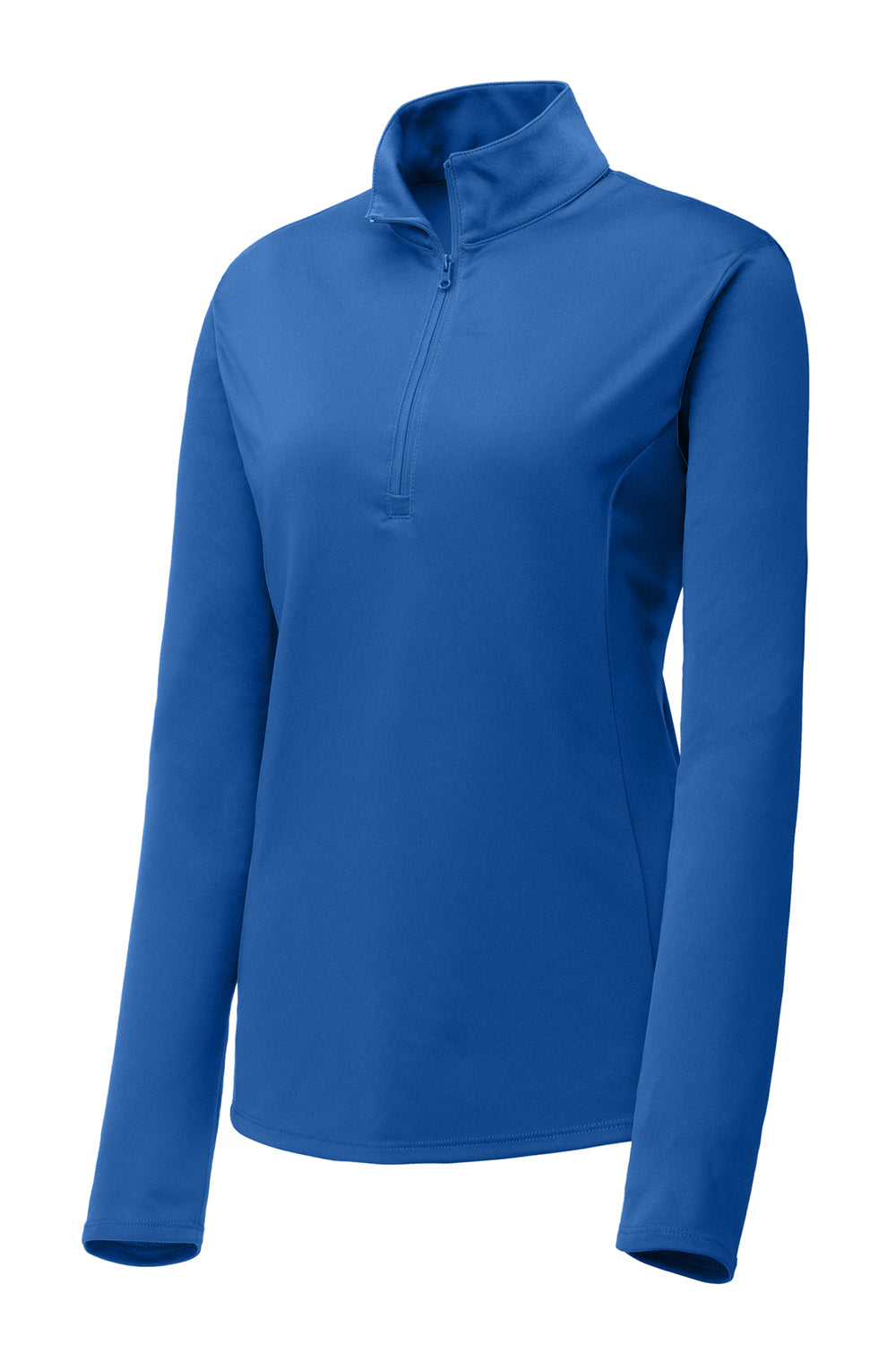 Sport-Tek LST357 Womens Competitor Moisture Wicking 1/4 Zip Sweatshirt True Royal Blue Flat Front