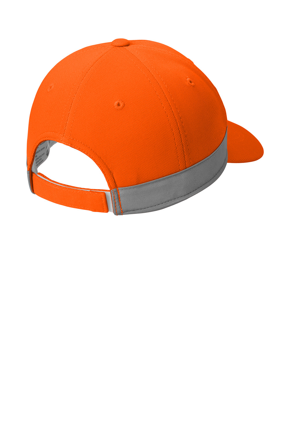 CornerStone CS802 Mens Adjustable Hat Safety Orange Flat Back