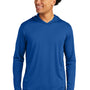 Sport-Tek Mens Competitor Moisture Wicking Long Sleeve Hooded T-Shirt Hoodie - True Royal Blue - NEW