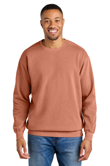 Comfort Colors 1566 Mens Crewneck Sweatshirt Terracotta Model Front