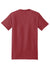 Hanes 5180/518T Mens Beefy-T Short Sleeve Crewneck T-Shirt Heather Red Flat Back