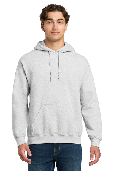 Gildan 12500/G125 Mens DryBlend Moisture Wicking Hooded Sweatshirt Hoodie w/ Pouch Pocket Ash Grey Model Front