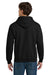 Gildan 12500/G125 Mens DryBlend Moisture Wicking Hooded Sweatshirt Hoodie w/ Pouch Pocket Black Model Back