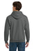 Gildan 12500/G125 Mens DryBlend Moisture Wicking Hooded Sweatshirt Hoodie w/ Pouch Pocket Charcoal Grey Model Back