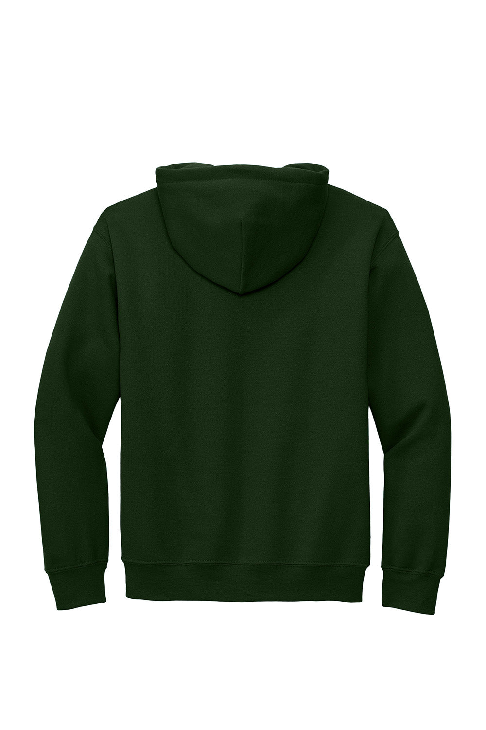 Gildan 12500/G125 Mens DryBlend Moisture Wicking Hooded Sweatshirt Hoodie w/ Pouch Pocket Forest Green Flat Back