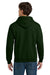 Gildan 12500/G125 Mens DryBlend Moisture Wicking Hooded Sweatshirt Hoodie w/ Pouch Pocket Forest Green Model Back