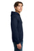 Gildan 12500/G125 Mens DryBlend Moisture Wicking Hooded Sweatshirt Hoodie w/ Pouch Pocket Navy Blue Model Side