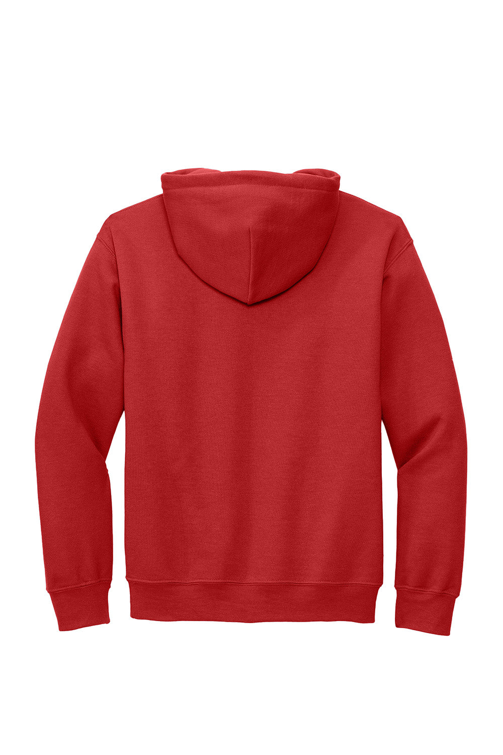 Gildan 12500/G125 Mens DryBlend Moisture Wicking Hooded Sweatshirt Hoodie w/ Pouch Pocket Red Flat Back