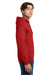 Gildan 12500/G125 Mens DryBlend Moisture Wicking Hooded Sweatshirt Hoodie w/ Pouch Pocket Red Model Side