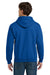 Gildan 12500/G125 Mens DryBlend Moisture Wicking Hooded Sweatshirt Hoodie w/ Pouch Pocket Royal Blue Model Back